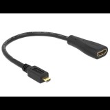 Delock 65391 micro HDMI - D male > 19 pin HDMI - A female 23 cm kábel (65391)