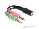 Delock 65459 sztereó jack anya, 3.5 mm - 2 x sztereó jack apa, 3.5 mm adapter