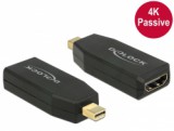 Delock 65583 miniDisplayport 1.2 dugós csatl. - HDMI csatlakozóhüvely 4K passzív - Fekete