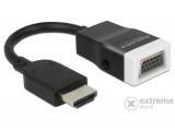Delock 65587 adapter HDMI-A dugó-VGA hüvely audióval, 15cm, fekete-fehér