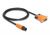 DeLOCK 66745 soros kábel Fekete, Narancssárga 1 M M12 plug 5 pin D-Sub 9 pin