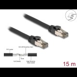 DeLock 80245 U/FTP Cat6a RJ45 Flexibilis Patch kábel 15m - Fekete (80245)