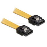 Delock 82477 SATA sárga egyenes/egyenes csatl. (fémlappal) 50 cm összekötő kábel (82477)