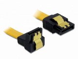 DELOCK 82482 90 fok le - egyenes SATA kábel 70cm sárga