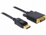 DELOCK 82590 Displayport apa - DVI 24+1 apa kábel 1m