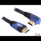 Delock 82956 High Speed derékszögű HDMI kábel 4K fekete-kék 2m (82956)