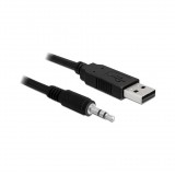 Delock 83115 USB 2.0 apa > soros-TTL 3,5mm sztereo jack konverter - 1,8m (5V) (83115)