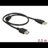 Delock 83401 USB2.0 hosszabító kábel 50cm (Delock 83401)