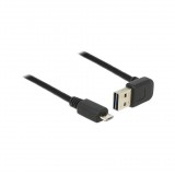 DeLock 83535 USB 2.0 M (90°) - micro USB M Adatkábel 1m Fekete (83535)