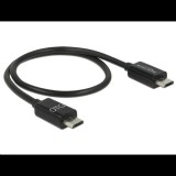 Delock 83570 USB2.0 B apa --> micro USB-B apa OTG tápfeszültség-megosztó kábel (83570)