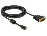 DeLOCK 83586 video átalakító kábel 2 M Micro-HDMI DVI-D Fekete