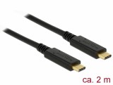 DeLOCK 83668 USB kábel 2 M USB 3.2 Gen 1 (3.1 Gen 1) USB C Fekete