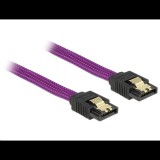 Delock 83690 SATA kábel 6 Gb/s egyenes/egyenes lila 30cm (83690) - Átalakítók