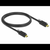 Delock 83719 USB-C apa - USB-C apa 3.1 Adat és töltő kábel - Fekete (1m) (83719)