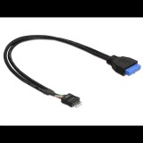 Delock 83791 20 tűs alaplapi USB 3.0 anya - 8 tűs alaplapi USB 2.0 apa kábel 45cm fekete (delock83791)
