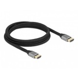 Delock 83996, 2m, Ultra nagy sebességű, 48Gbps, 8K, 60Hz, Szürke HDMI kábel