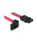 DeLOCK (84220) SATA 2.0 kábel 50cm piros L  (SATA anya - SATA anya)