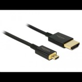 Delock 84785 High Speed HDMI with Ethernet - HDMI-A male > HDMI Micro-D male kábel, 3D 4K 4,5m Slim Premium (84785)