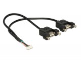 DeLOCK 84839 USB kábel 0,25 M USB 2.0 2 x USB A Fekete