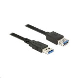 Delock 85055 USB 3.0 Type-A apa > USB 3.0 Type-A anya hosszabbító kábel, 1.5m, fekete (85055)