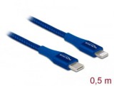 Delock 85415 USB-C - Lightning adat- és töltőkábel 0,5m kék