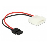 Delock 85638 Tápkábel Molex 4 tűs apa, Slim SATA 6 tűs anya csatlakozóhoz, hossz: 15 cm