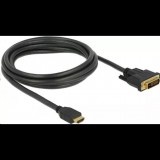 Delock 85654 HDMI male to DVI 24+1 male kétirányú kábel, 2m (85654)