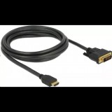 Delock 85654 HDMI male to DVI 24+1 male kétirányú kábel, 2m (85654) - HDMI