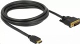 Delock 85654 HDMI male to DVI 24+1 male kétirányú kábel, 2m