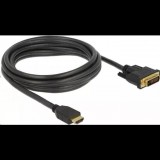 Delock 85655 HDMI male to DVI 24+1 male kétirányú kábel, 3m (85655)