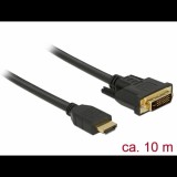 Delock 85657 HDMI - DVI-D (Dual Link) Kábel 10m - Fekete (85657)