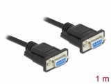 DeLOCK 86608 soros kábel Fekete 1 M RS-232 Sub-D9