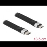 Delock 86793 USB Type-C - USB Micro-B lapos kábel 13,5cm fekete (Delock86793)