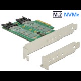 Delock 89518 3 x M.2 port bővítő alacsony profilú PCIe kártya (89518)