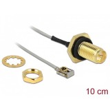 Delock 89926 Antenna kábel RP-SMA anya válaszfali csatlakozóval apa MHF  I LK-dugó 1.13 10 cm menethossz