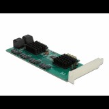 Delock 90072 8x belső SATA port bővítő PCI Express x1 kártya (90072)