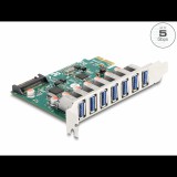 Delock 90104 7x külső USB Type-A 5Gbps port bővítő PCIe kártya (90104)