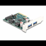 Delock 90106 2x külső USB-A 10Gbps port bővítő PCIe kártya (90106)