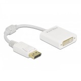 Delock Adapter DisplayPort 1.1-dugós csatlakozó-DVI-csatlakozóhüvely passzív fehér