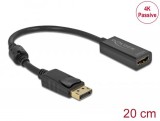 DeLock Adapter DisplayPort 1.2 male to HDMI female 4K Passive Black 63559