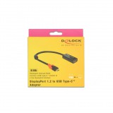 DELOCK Adapter Displayport 20Pin Bu > USB-C St 4K 60Hz 0.20m (63928)