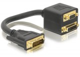 Delock Adapter DVI-I dugó - DVI-I és VGA aljzat (65052)