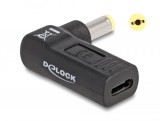 DeLock Adapter for Laptop Charging Cable USB Type-C female to Acer 5.5 x 1.7mm male 90° angled Black 60009