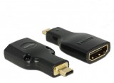 Delock adapter HDMI Micro-D(M)-HDMI(F) High Speed HDMI with Ethernet 4k 65664