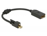Delock Adapter mini Displayport 1.2-dugós csatlakozó csavarral  Displayport-csatlakozóhüvely 4K 62638