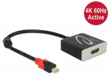 Delock Adapter mini Displayport 1.2-dugós csatlakozó  HDMI-csatlakozóhüvely 4K 60 Hz aktív 62735