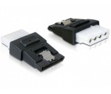 DELOCK Adapter Power 4pin Molex female  SATA power 15pin female with clip (65046)