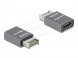 Delock Adapter USB 10 Gbps E-típusú A apa -USB Type-C anya fém (67234)