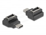 Delock Adapter USB 10 Gbps USB Type-C csatlakozó E-típusú A kulcs csatlakozó, fekete színű (67235)
