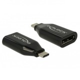 Delock Adapter USB Type-C  csatlakozódugóval - DisplayPort csatlakozóhüvellyel (DP váltakozó mód) 4K 60 Hz